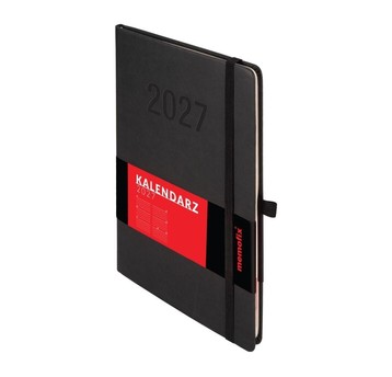 Kalendarz 2027 Memofix A5 tygodniowy czarny 8275