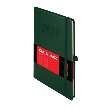 Kalendarz 2027 Memofix A5 tygodniowy zielony 8312