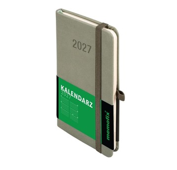 Kalendarz 2027 Memofix A6 tygodniowy oliwkowy 8398