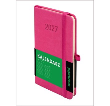 Kalendarz 2027 Memofix A6 tygodniowy różowy 8404