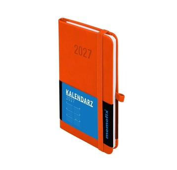 Kalendarz 2027 Memofix B6 tyg. pomarańcz 8589