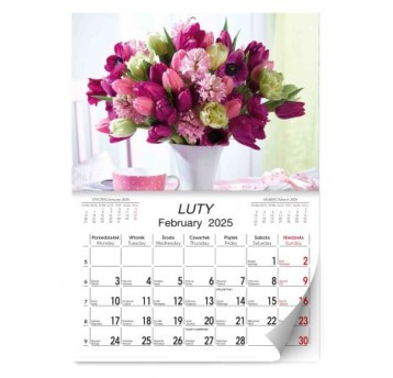 KALENDARZ BUKIETY LUX 2025 30x45 3479