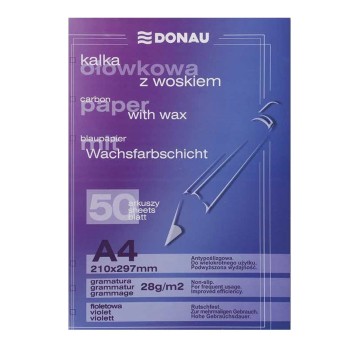 KALKA OŁÓWKOWA Z WOSKIEM (50) A4 FIOLETOWA 5973