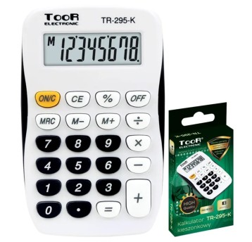 KALKULATOR KIESZONKOWY TOOR TR-295-K 8POZ. 7007