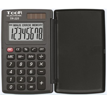 KALKULATOR KIESZONKOWY Z KLAPKĄ TOOR TR-225 8 POZ.
