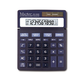 KALKULATOR VECTOR KAV CD-1181II10CYFR CZARNY 1064