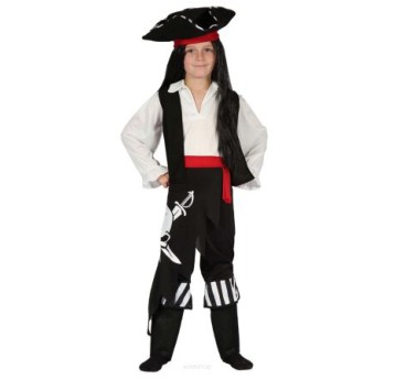 KAPITAN PIRATÓW KOSZULA Z KAMIZELKĄ SPODNIE 120CM