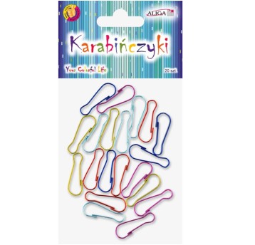 Karabińczyki PH-8244 mix kol rozm. 2,2cm,op 8244