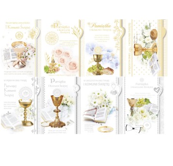 KARNET B6 KOMUNIA ZEST. 98 FOTO SREBNE ZŁOTE A'25