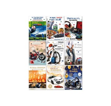 KARNET B6 LUX URODZINY ZEST. 500 MĘSKIE A'10