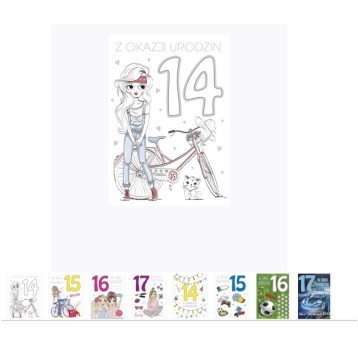 KARNET B6GE URODZINY MŁODZIEŻOWE ZEST 693 14-17LAT