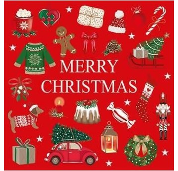 Karnet Boże Narodzenie Christmas Symbols 8324