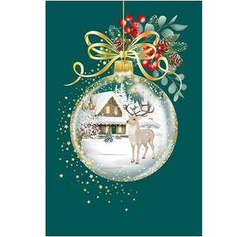 Karnet Boże Narodzenie Jade Christmas Bal 1677 A'6