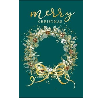 Karnet Boże Narodzenie Jade Christmas Wreath 1707