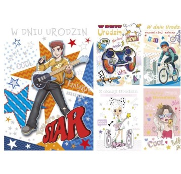 KARNET EXTRA 117X167 URODZINY MŁODZIEŻ 695 A'25