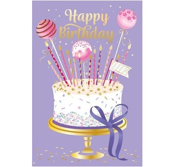 KARNET Lilac Birthday Cake 1417