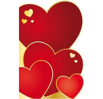 KARNET Red Die Cut Hearts 8874
