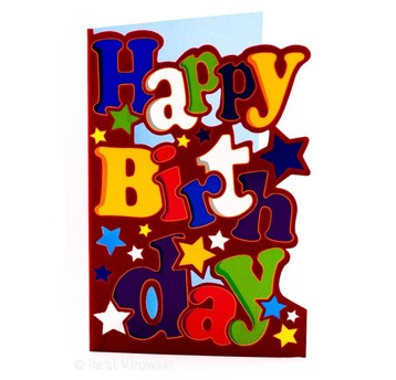 KARNET Red Funky Birthday 3418