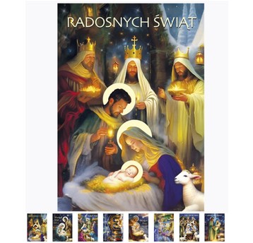 KARNET Z BROKATEM I OPŁATKIEM GWIAZDKA ZEST.271