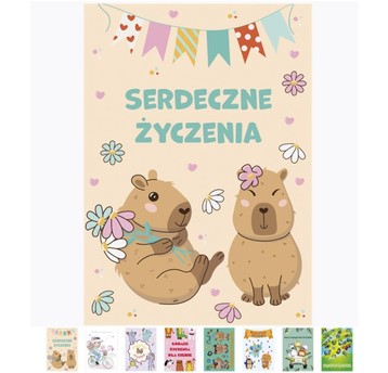 KARNET Z BROKATEM SERDECZNE ŻYCZENIA ZEST.841