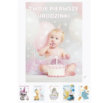 KARNET Z BROKATEM URODZINY ROCZEK ZEST.700 A'25