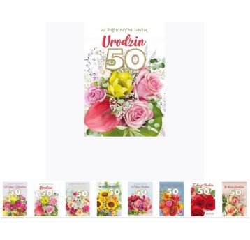 KARNET Z CYFRAMI EXCLUSIVE ZESTAW 731 KWIATY 40LAT