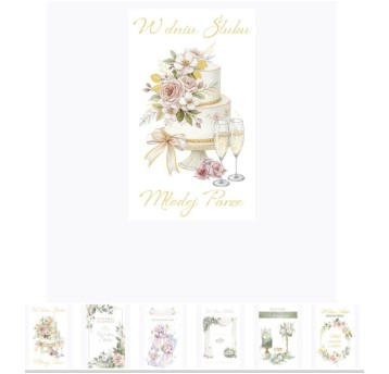 KARNET ZŁOCONY 115X190 ŚLUB ZEST 808 A'25