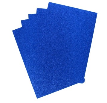 KARTON BROKATOWY NIEBIESKI A4 210G (5) 8145