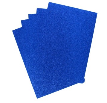 KARTON BROKATOWY NIEBIESKI A4 210G (5) 8145