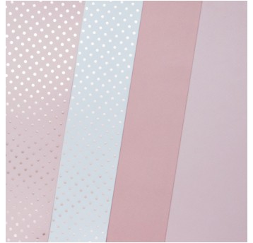 KARTON OZDOB. MIX METAL. KROPKI RÓŻ 190-210G (12)