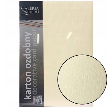 KARTON OZDOBNY CZERPANY KREMOWY 230G (20) 4929