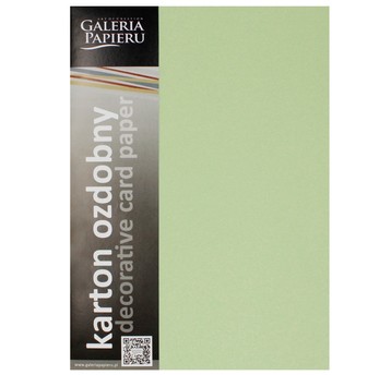 KARTON OZDOBNY GŁADKI JASNOZIELONY SAT.(20) 8381