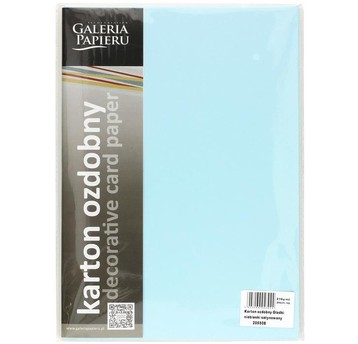 KARTON OZDOBNY GŁADKI NIEBIESKI SATYN 210G/M2 (20)