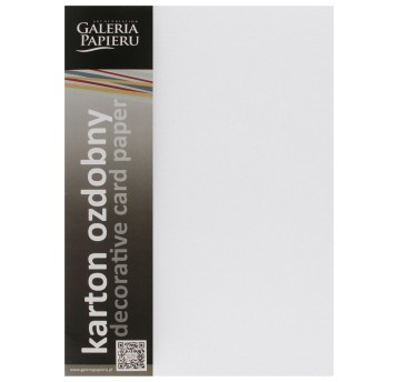 KARTON OZDOBNY KRATKA BIAŁY (20) 220G 6856