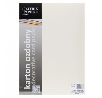 KARTON OZDOBNY KRATKA KREMOWY 240GM2 (20) 6276