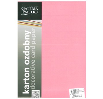 KARTON OZDOBNY MIKA RÓŻOWY 200g/m2 (20) 8763