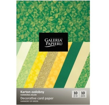 Karton ozdobny mix HARMONIA ZIELENI 220-250 g (10)