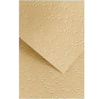 KARTON OZDOBNY NATURE CIEMNY BEŻ TŁOCZONY (20)