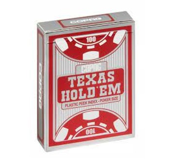 KARTY DO GRY TEXAS HOLD'M POKER CZERWONE 0575