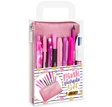 KIDS PINK&PURPLE SET ETUI 7SZT. BIC