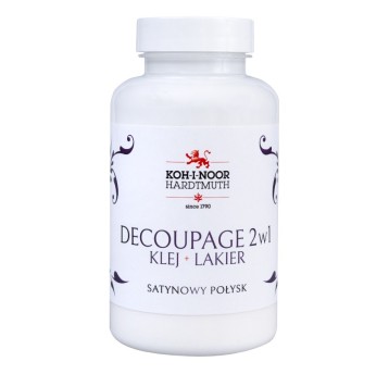 KIN DECOUPAGE 2 W 1 KLEJ + LAKIER SATYNOWY POŁYSK