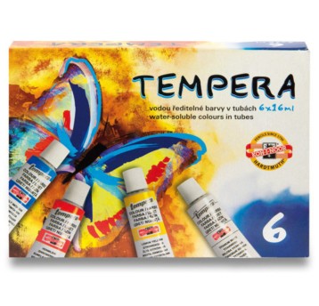 KIN FARBY TEMPERY 1625S0601 16ML 6 KOLOROWE