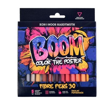 KIN FLAMASTRY 1022CJ 30KOL W KARTONIKU BOOM 9493