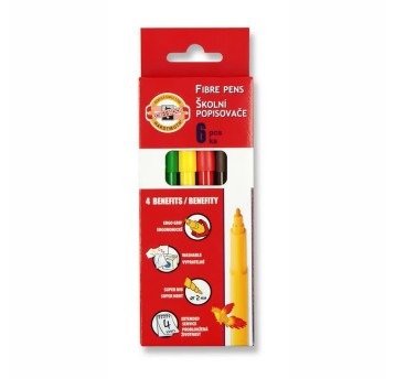 KIN FLAMASTRY SZKOLNE 771002/JF 6 KOLORY W KARTONI