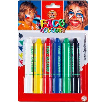 KIN KREDKI DO MALOWANIA TWARZY 4610 6 KOL. 7129