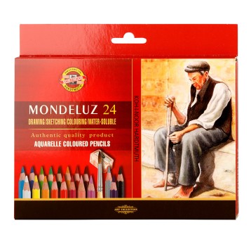 KIN KREDKI MONDELUZ 24 KOLORY+ PĘDZEL 3711/3 9030