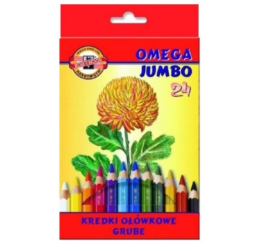 KIN KREDKI OMEGA JUMBO 3384 24 KOLORÓW 6228