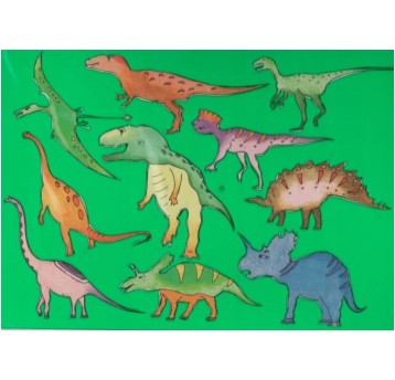 KIN SZABLON 9820/14 DINOZAURY - DINO 2258