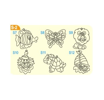 KIN SZABLON MAŁY 9820/6/1 MIX WZORÓW 7912