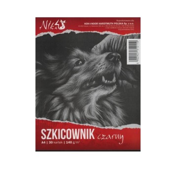 KIN SZKICOWNIK CZARNY A4 140 G. 30 KARTEK 2110